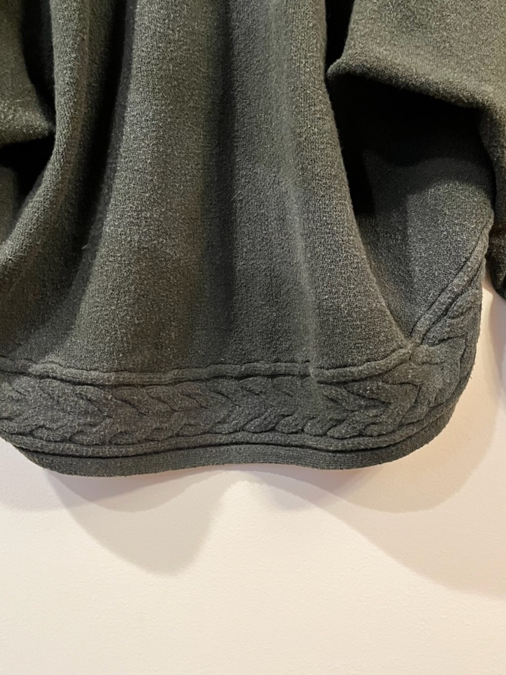 torrid Dark Green Textured Knit Open Front Dolman Sleeve Cardigan - Size 0X - Picture 8 of 12